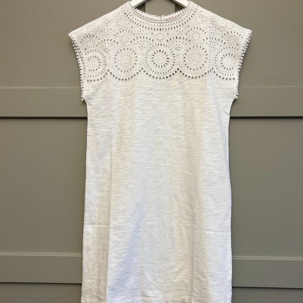 Boden White Broderie Cotton Dress